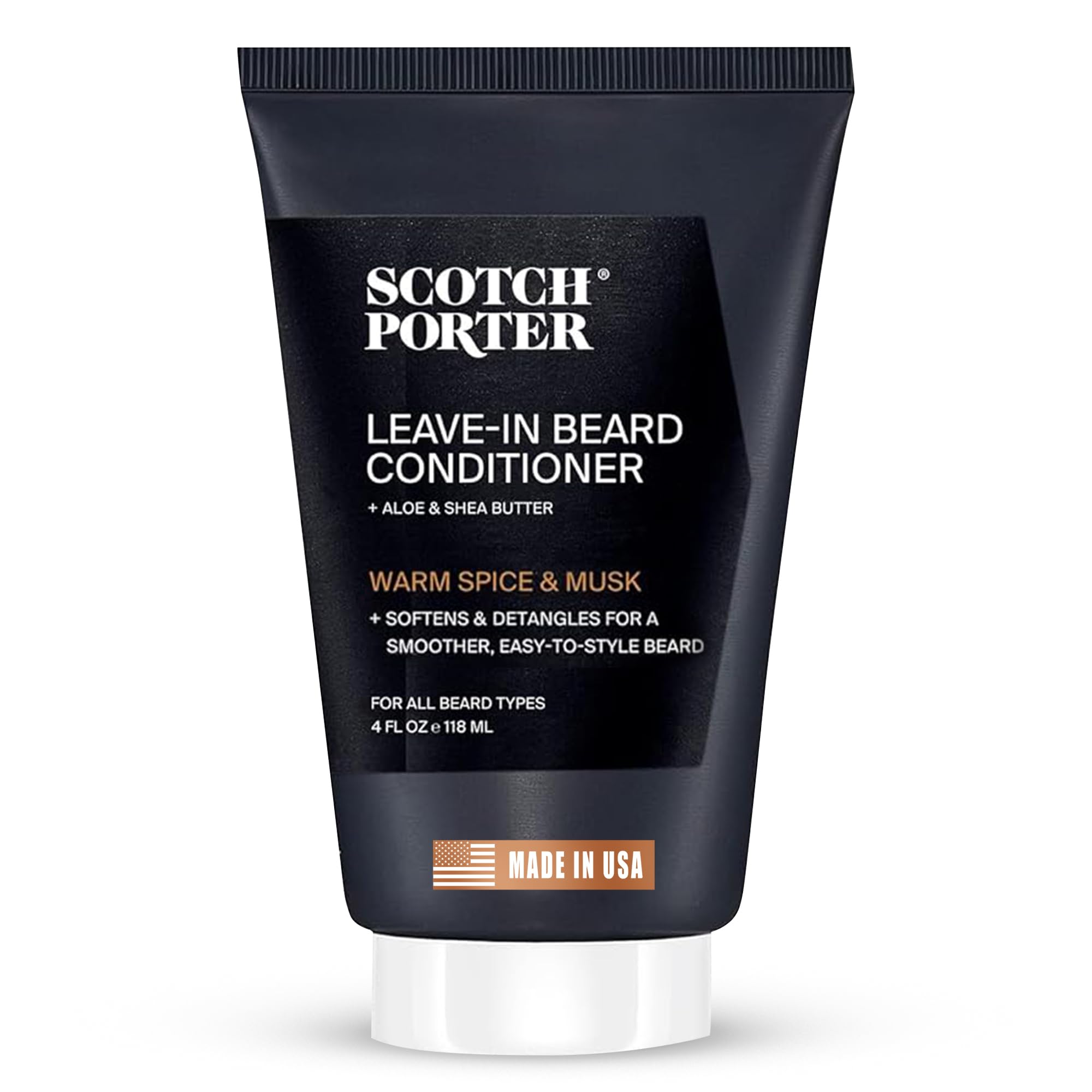 Restorative Leave-In Beard Conditioner – Deep Conditioning Softener with Lightweight Feel, Reduces Frizz & Provides Long-lasting Hydration & Shine to Dull, Dry, Coarse Beards – 4 oz.