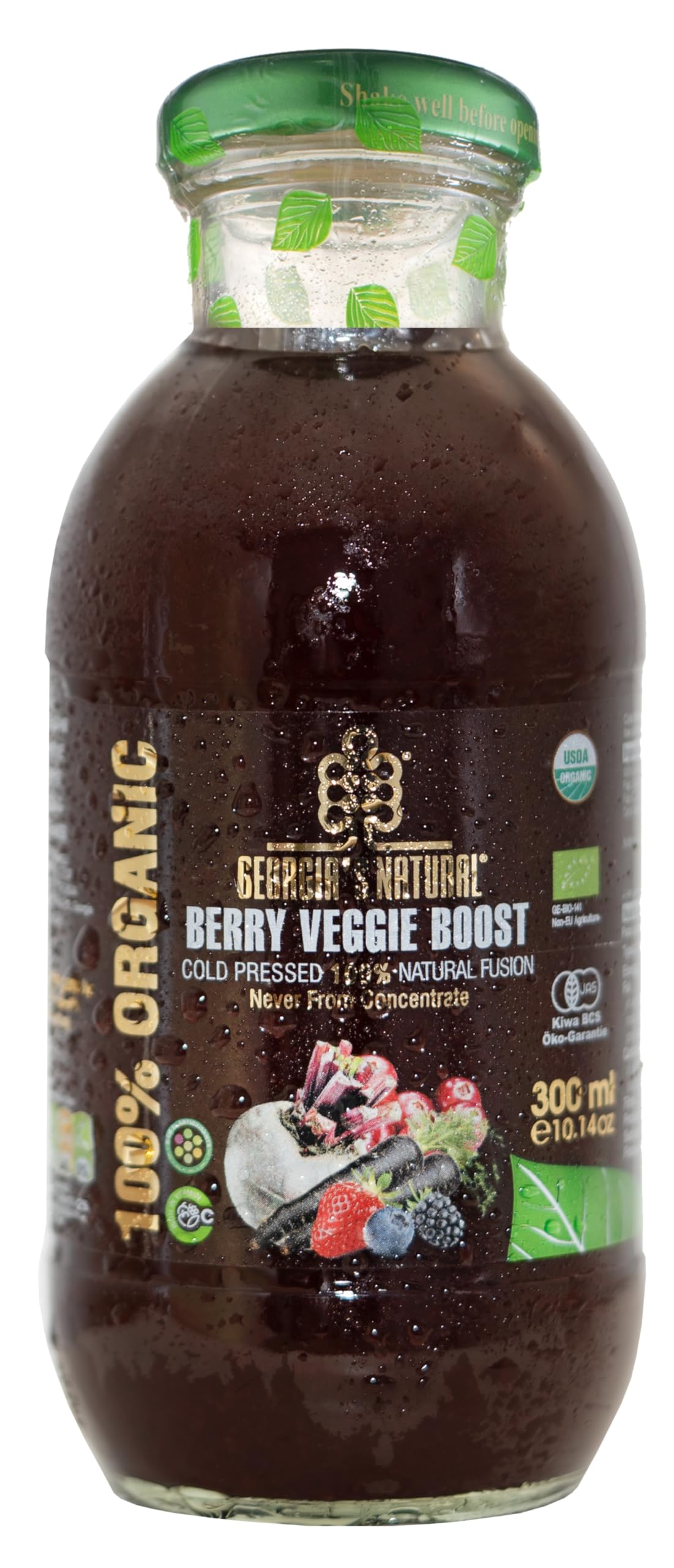 GEORGIA'S NATURAL100% Organic Cold Pressed Veggie Berry Juice, 300 Ml