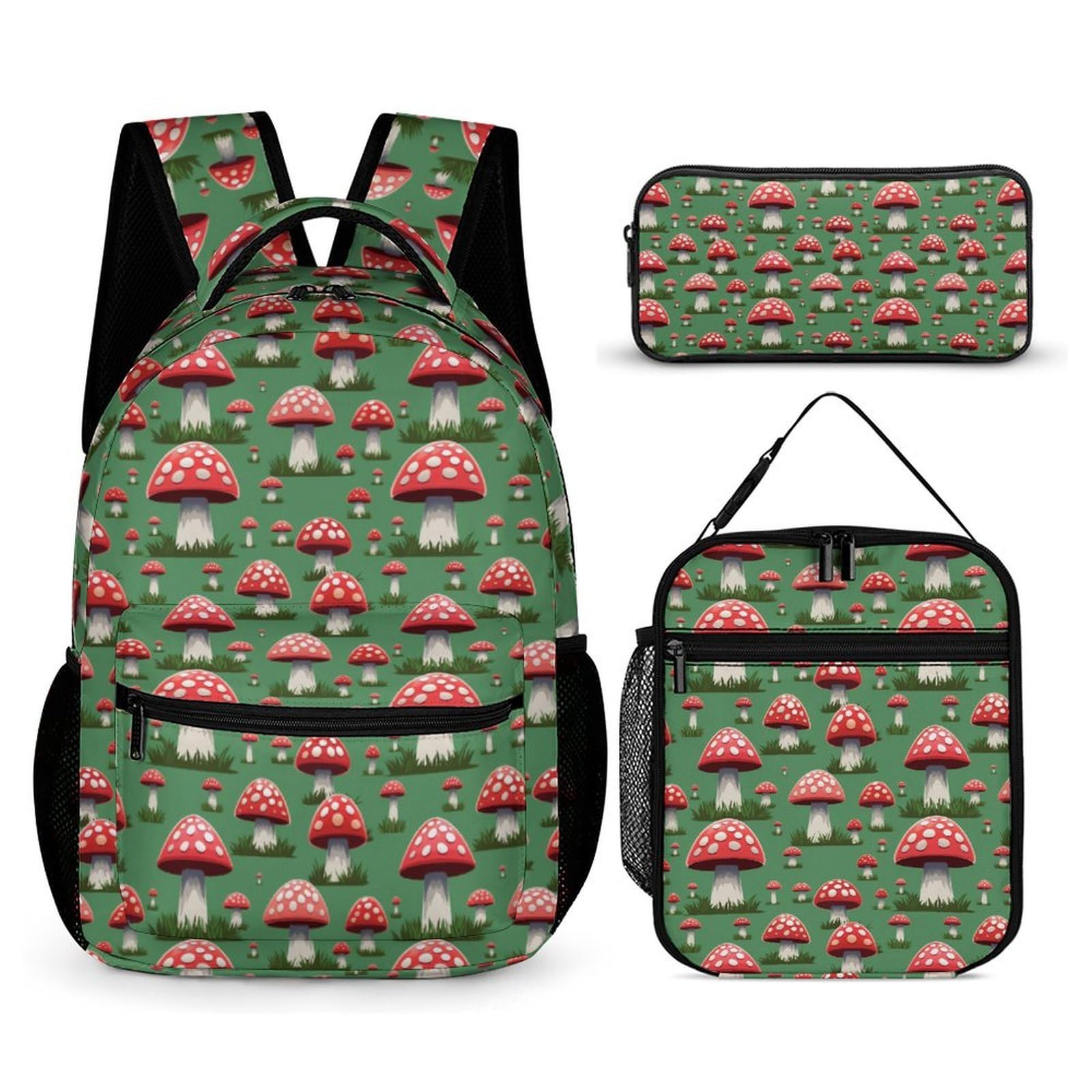 Zestaw tornistrów dla chłopców i dziewcząt, torba szkolna wilk z torbą na lunch i etui, lekki plecak dla uczniów CE2 CM1 CM2, Styl, Taille unique, Preppy