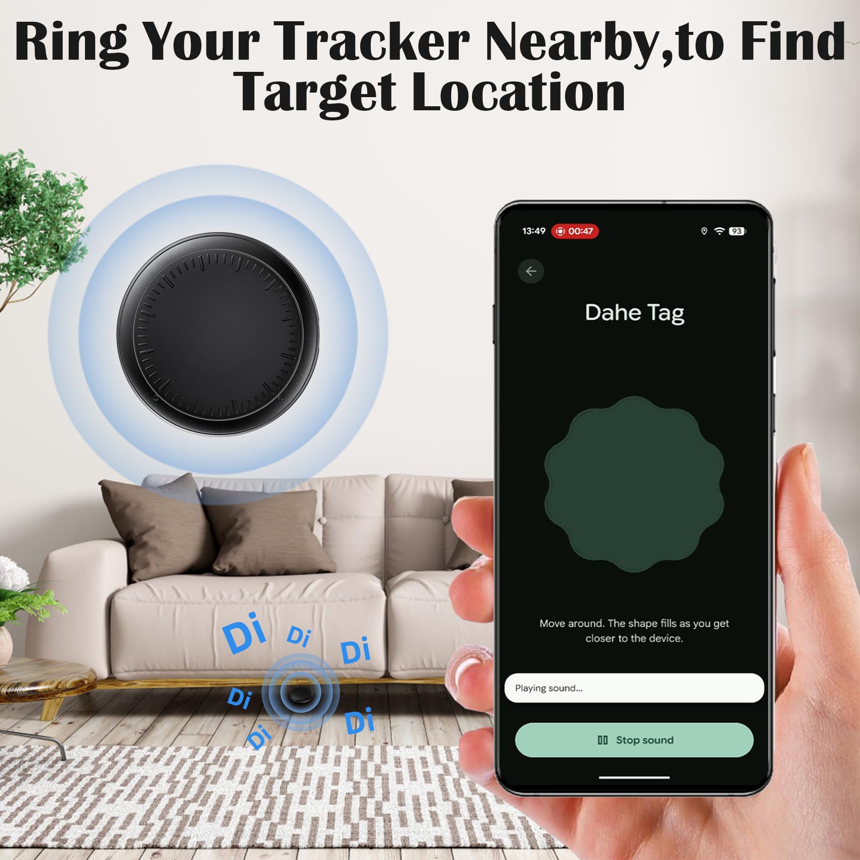 Traceur GPS pour véhicules, 2PCS Air Tracker Android Compatible avec Google Find Hub Localisateurs D’Objets Bluetooth Véhicule sans Abonnement, Magnétique Traceur caché Voiture pour Auto Moto (Noir)