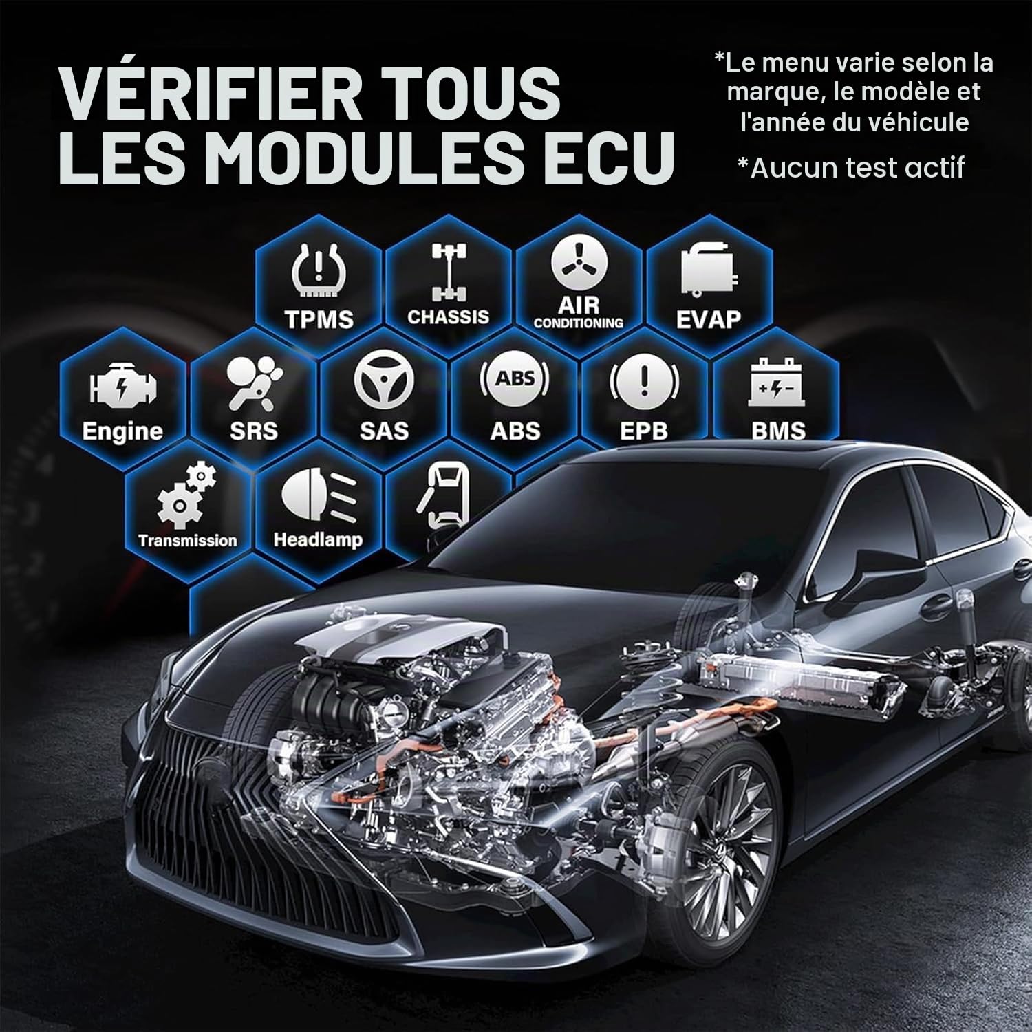 TOPDON Valise Diagnostic Auto AD800BT V2.0 Bluetooth, Valise Diagnostic multimarque bidirectionnel, pour système Complet avec 28 Réinitialisations, Deux Ans de mises à Niveau gratuites,Test d'actif