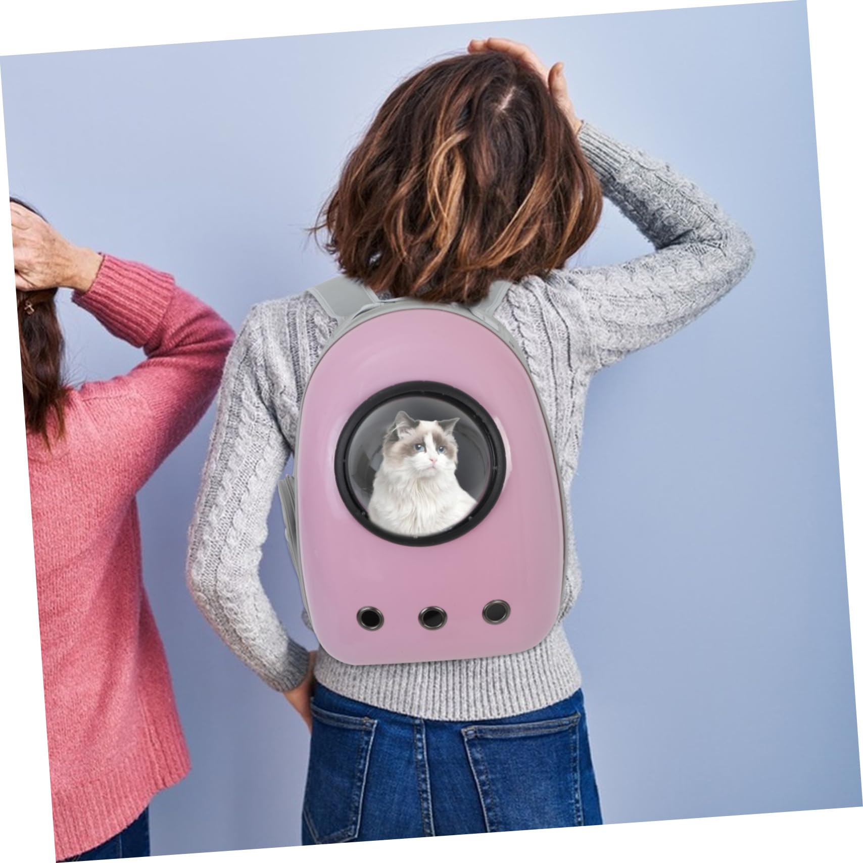 Katzentragerucksack mit Transparentem Deckel, Leichtes Oxford PC