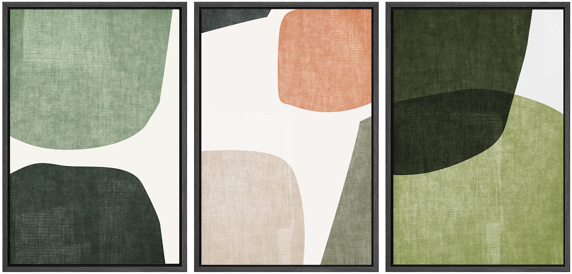 SIGNWIN Framed Canvas Print Wall Art Set Coastal Serenity Abstract Seaside Illustrations Modern Art Decorative Rustic Calm/Zen for Living Room, Bedroom, Office - 24"x36"x3 Natural — view 133