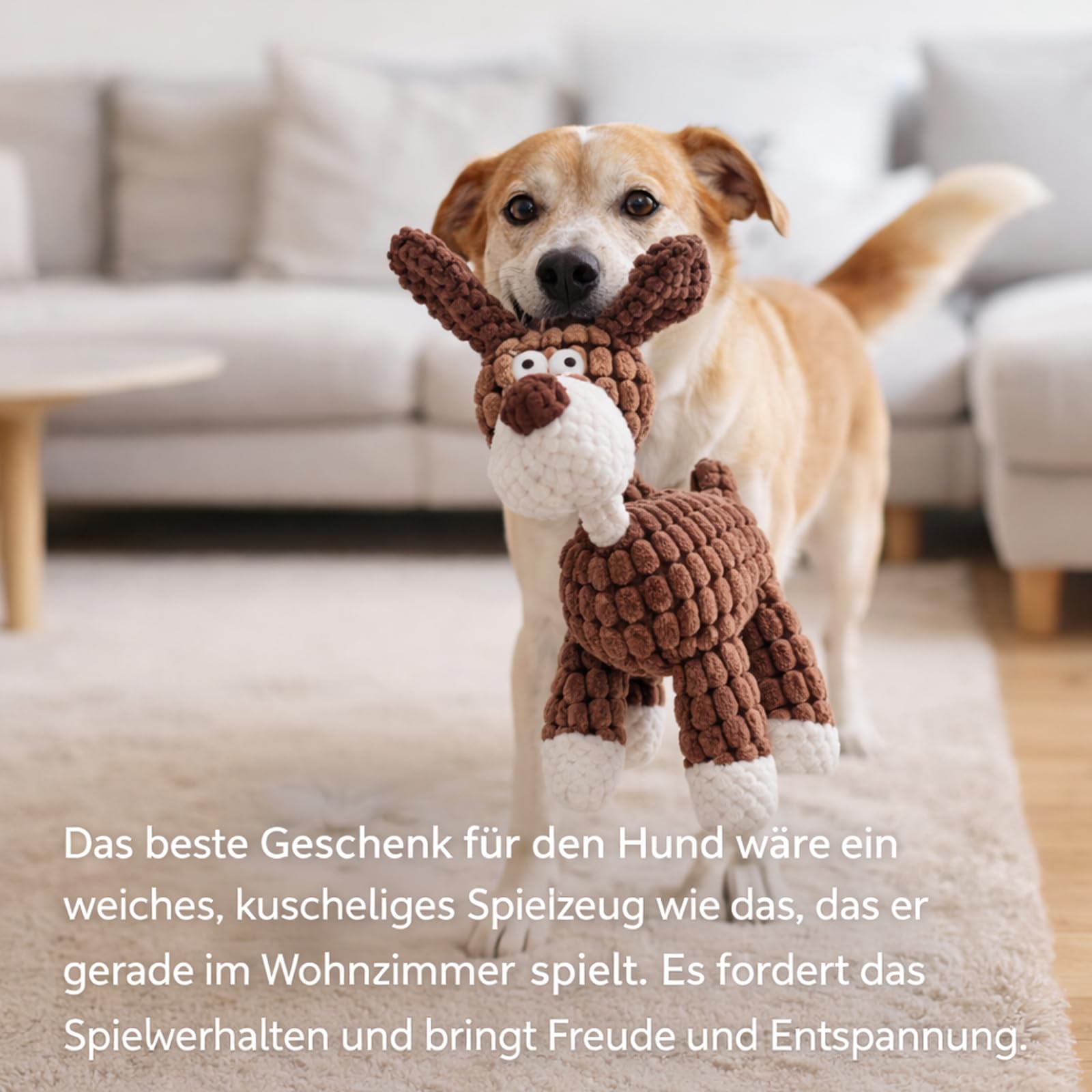2 Stück Anti Stress Ente Für Hunde, 2026 New Hundespielzeug Unzerstörbar, Quietschendes Hundespielzeug, Plüschhund in Mit Quietscher, Interaktives Stofftier MittlereHunde Zur Stressreduzierung