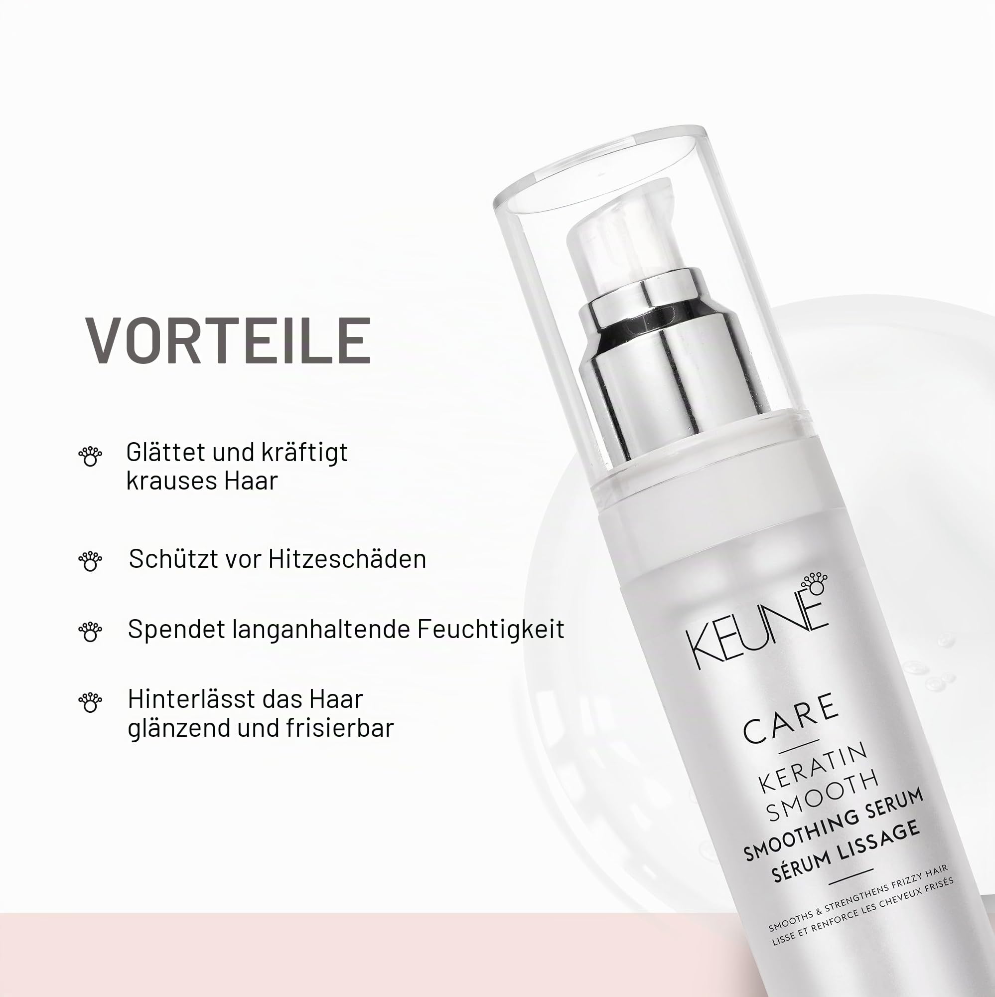 Keune Care Line Keratin Smooth Serum - Anti-Frizz Keratin Serum 25 Ml