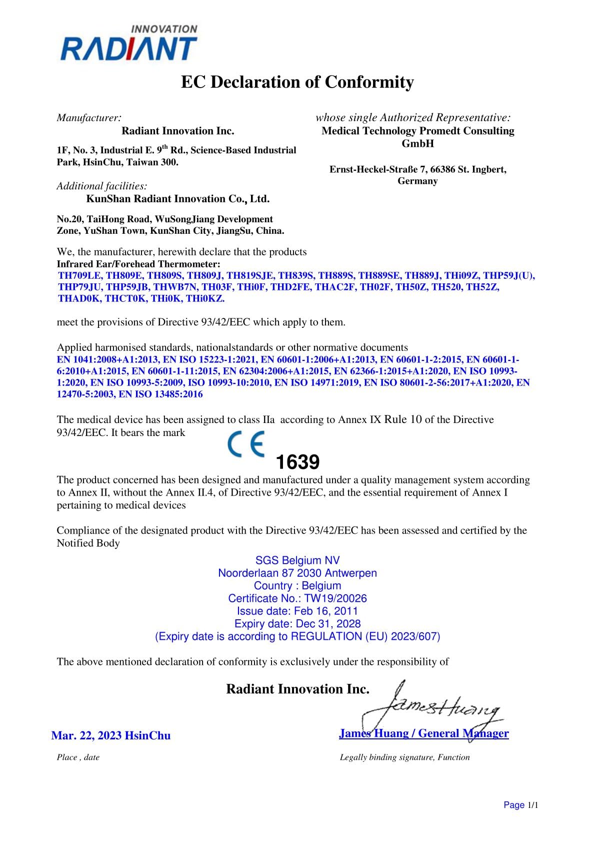 GIMA - Termometro auricolare professionale ad infrarossi, 25575