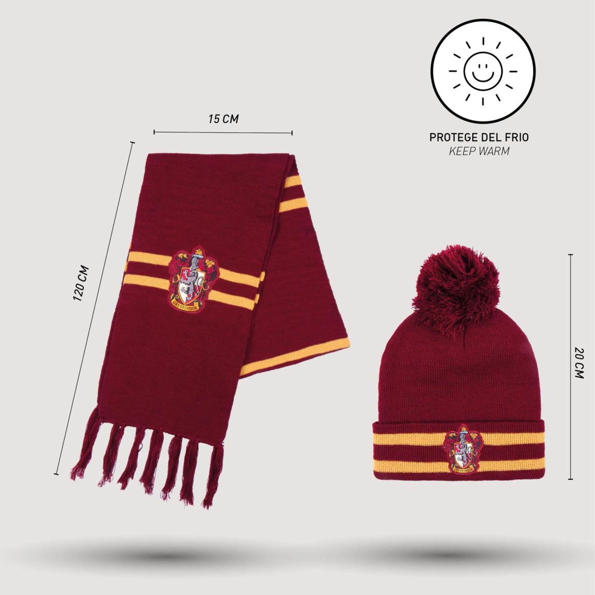 CONJUNTO 2 PIEZAS BUFANDA HARRY POTTER GRYFFINDOR RED
