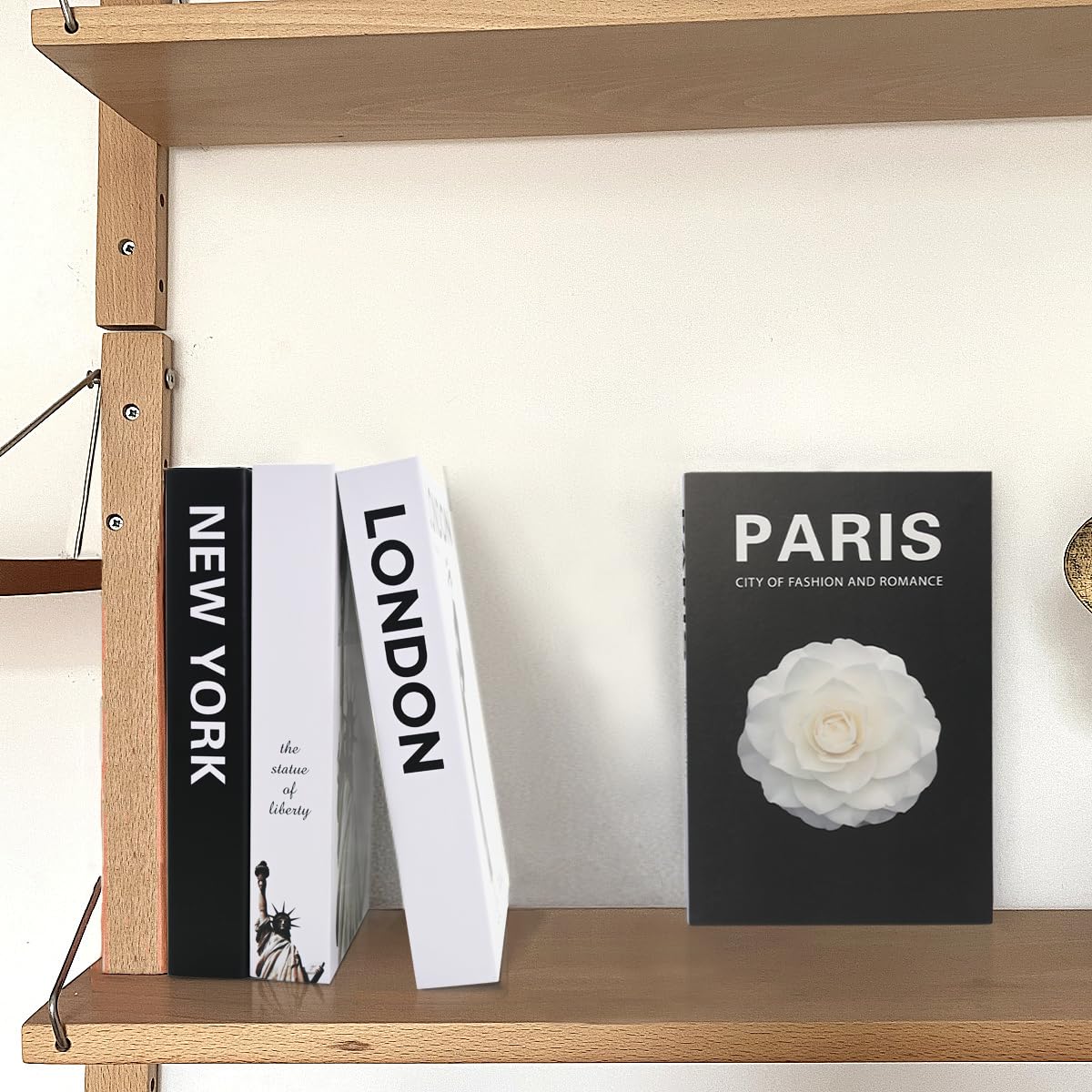 4Pcs Libros Decorativos, Libros de Decoración de Interiores, Moderno Libros Decorativos Falsos para Estanteria, Decorative Books