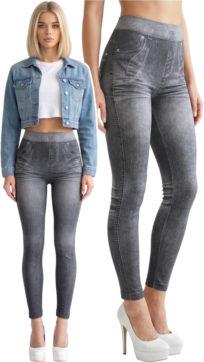 ToBeInStyle Women's Pack of 1, 2, or 3 Randomly Assorted Jean Print