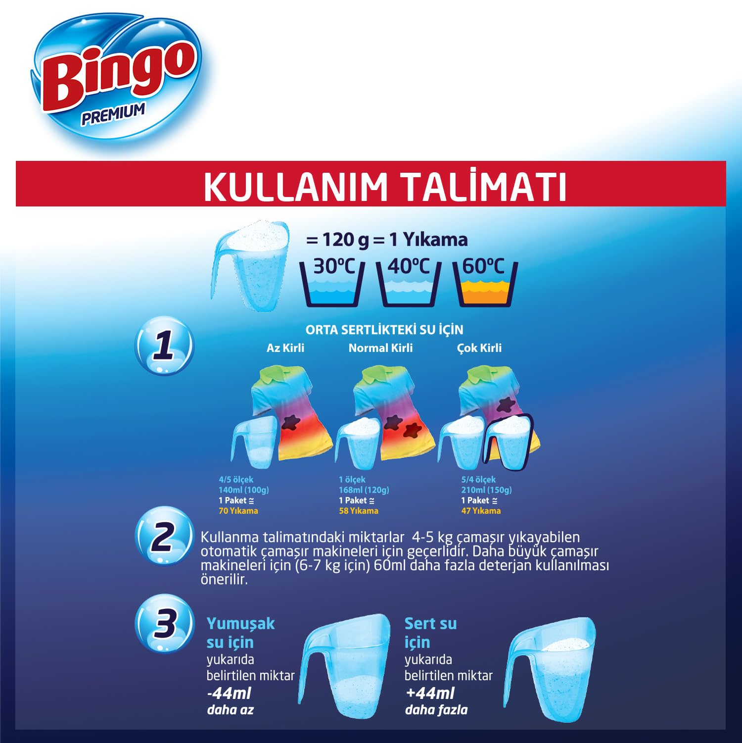 Bingo Premium Toz Çamaşır Deterjanı 7 kg Renkli