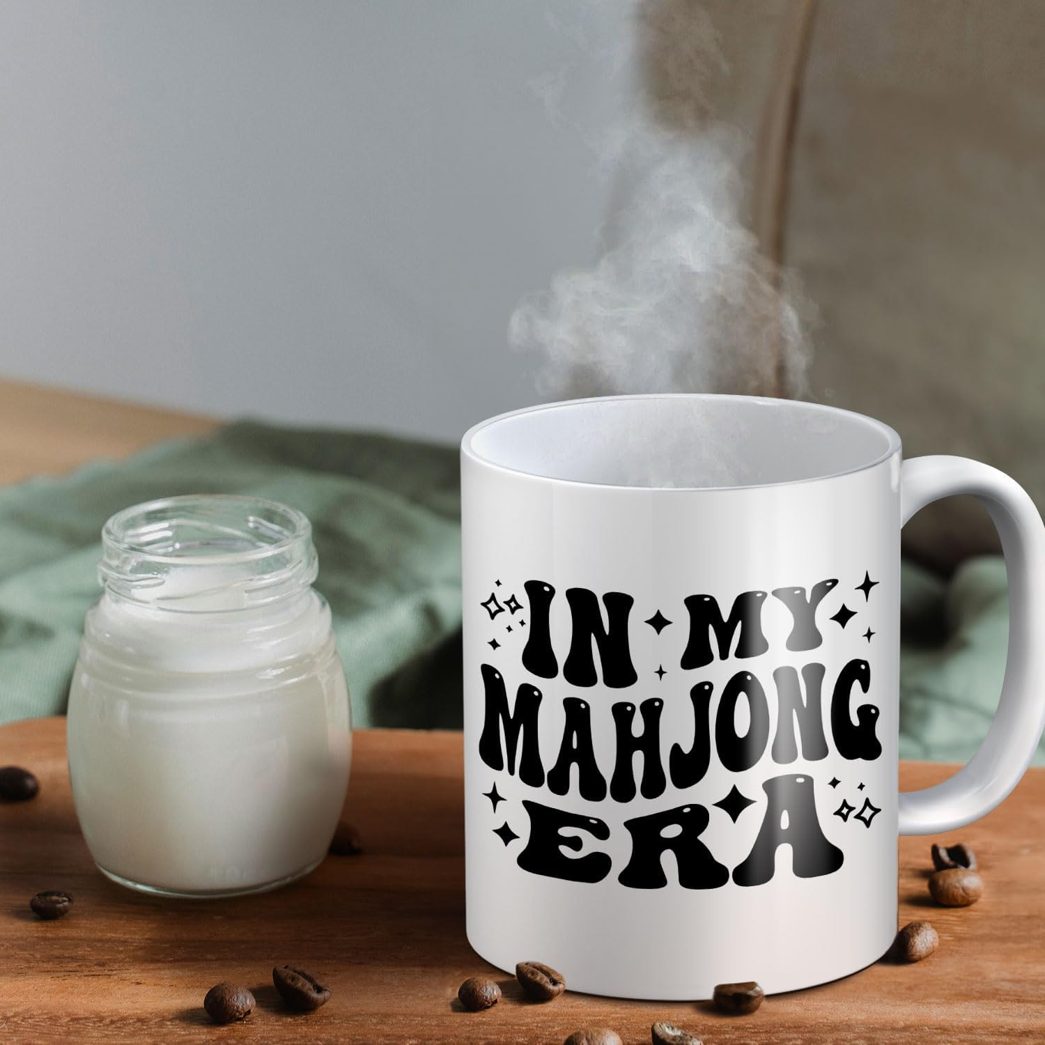 Mahjong Gifts Coffee Mug - Gifts for Mahjong Players Mug, Mahjong Gifts for Women Men, Mahjong Accessories and Gifts, in My Mahjong Era Ceramic Coffee Mug 11 oz - Image 3