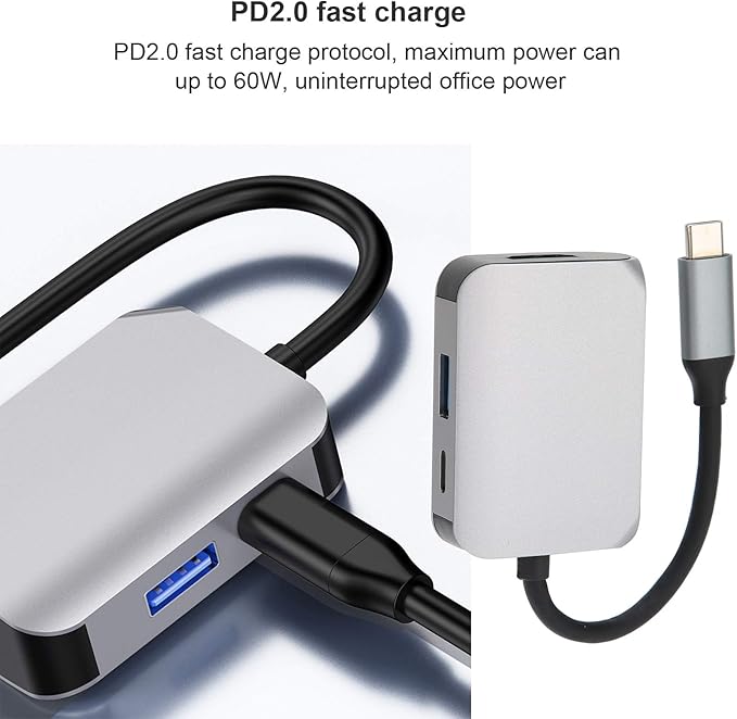 Hub USB tipo C 3 en 1 LICAEVEY con HDMI y USB 3.0 miniatura 2