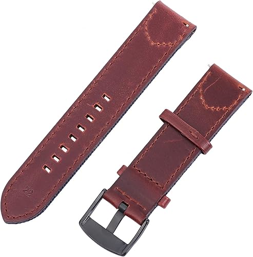 Hemobllo - Correa de piel sintética para Fitbit Charge 3 (0.866in), color negro