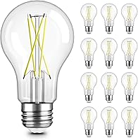 Vista 9 de TJOY 6 Pack A19 Vintage LED Edison Bulbs, Dimmable Light Bulb 50W Equivalent, 5000K Daylight, 5W E26 Standard Base, 470Lumens, CRI80+, Clear Glass