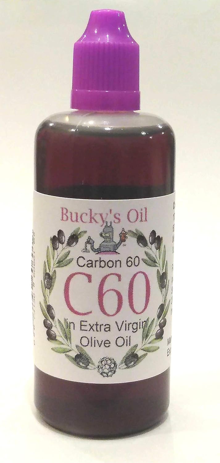 C60 Olive oil - 100ml bottle - 82mg Carbon 60: 99.9% in Extra Virgin Olive Oil, Lipofullerene