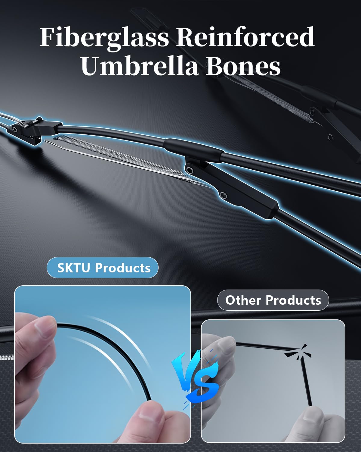 SKTU Parasol para Parabrisas Delantero para Peugeot 3008 2016-2023 2024, diseño de cordón, Parasol Plegable, protección UV para Peugeot 3008 Accesorios Esqueleto de Fibra de Carbono