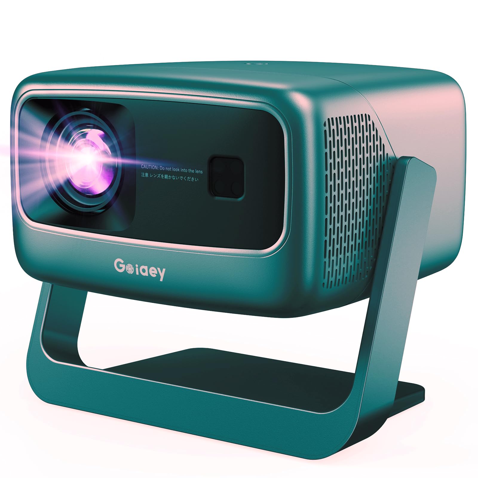 High ANSI/ Official-NetfIix/360°Stand Outdoor Projector with WiFi and Bluetooth, Auto Focus, Auto Keystone 4K Projector Native 1080P Support Smart