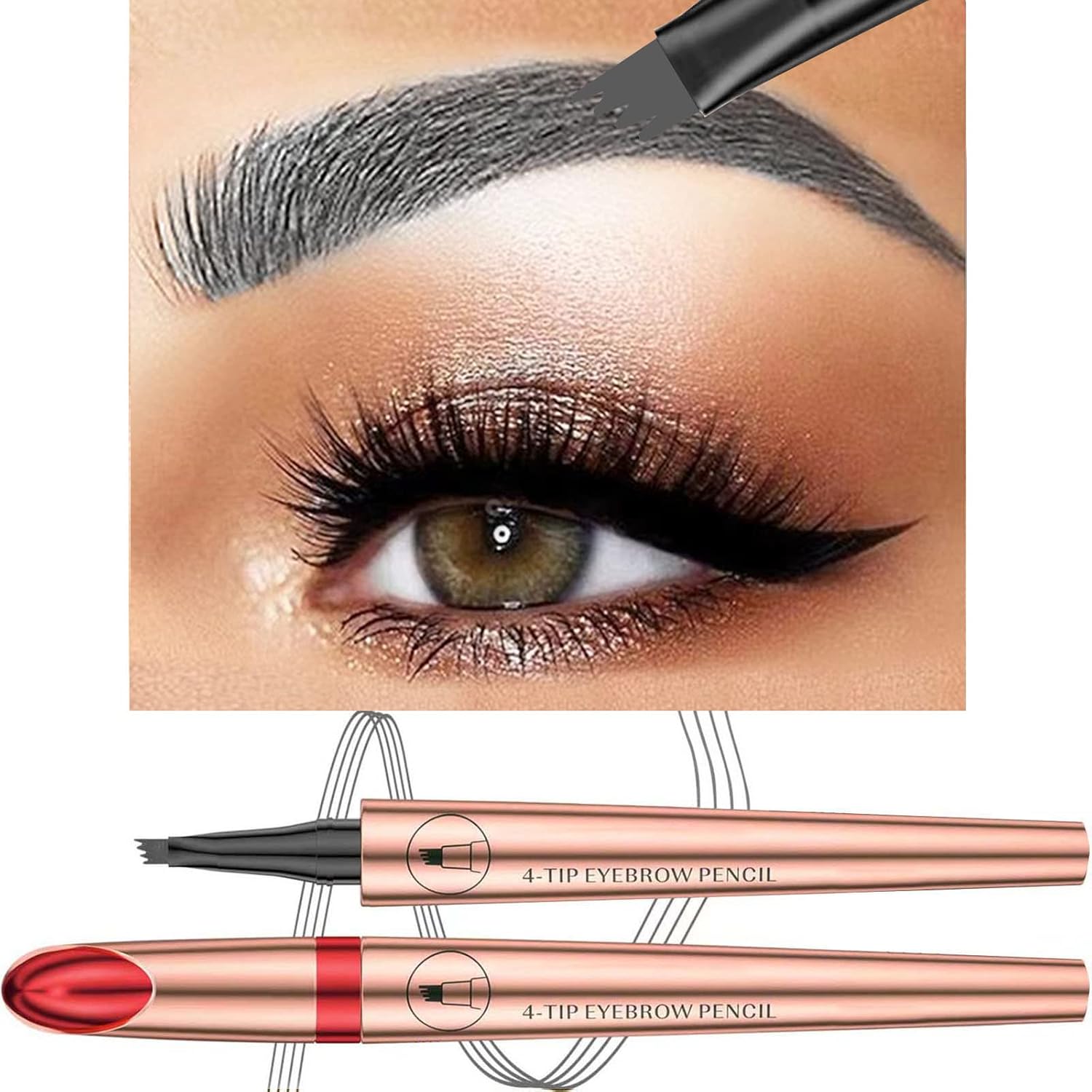 Gray Grey Eyebrow Pencil Eye Makeup Eyebrow Pen Micro 4 Point Brow Pen Lift and