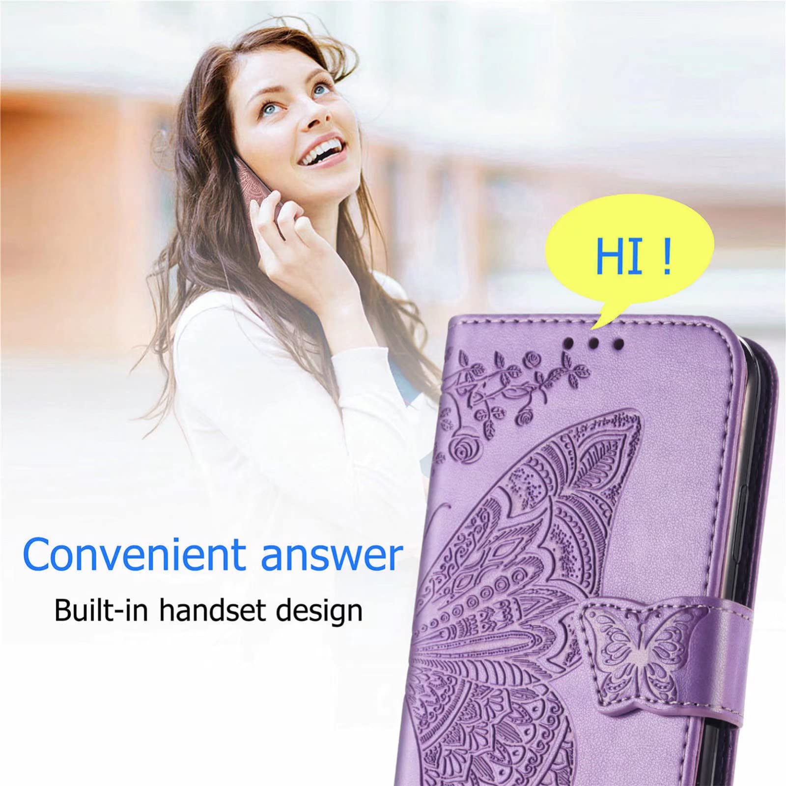 SEAHAI Cover Per Nokia G22 Portafoglio, Custodia Con Bella Foglie E