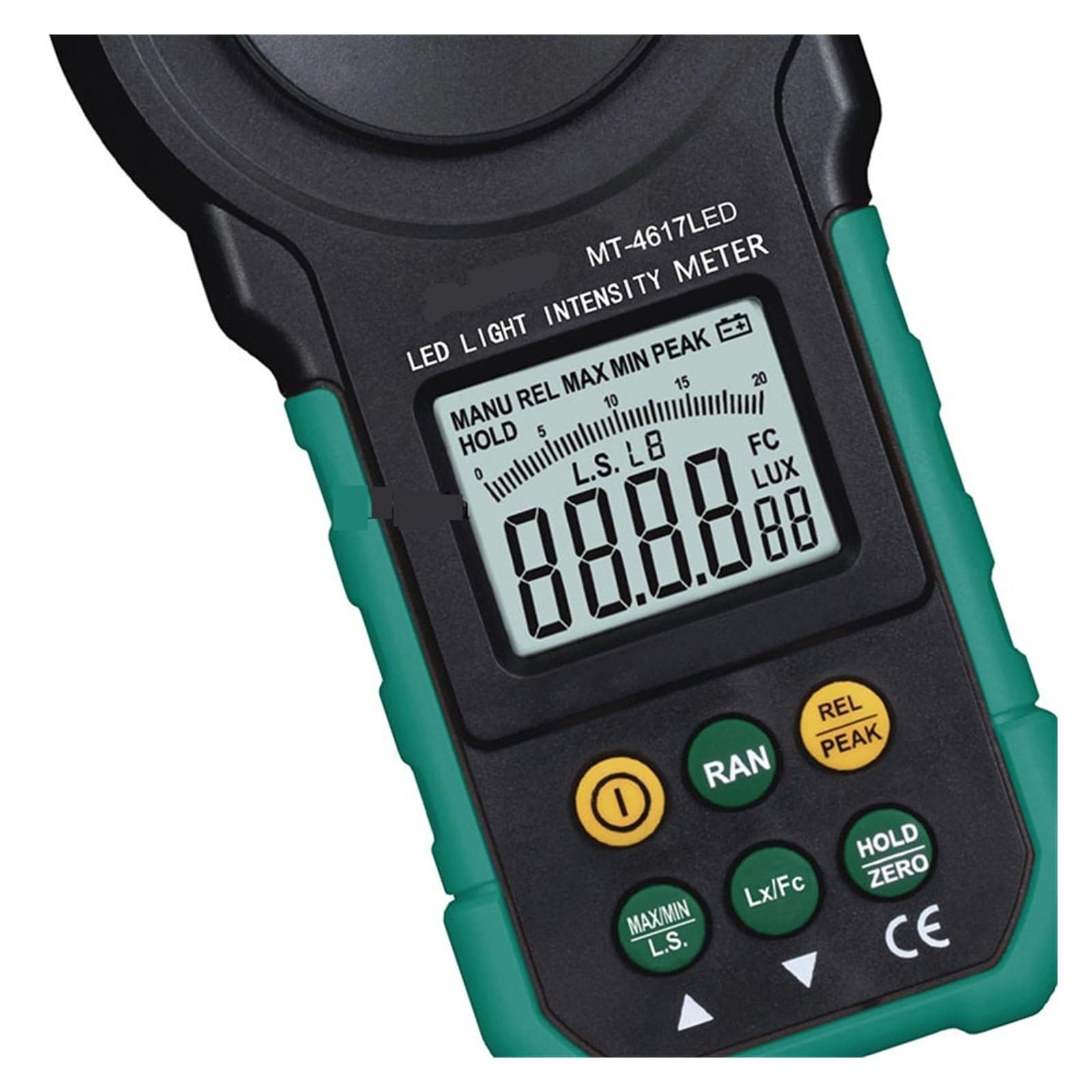 Światłomierz, MT-4617LED-C Cyfrowy iluminometr, miernik światła, tester strumienia świetlnego