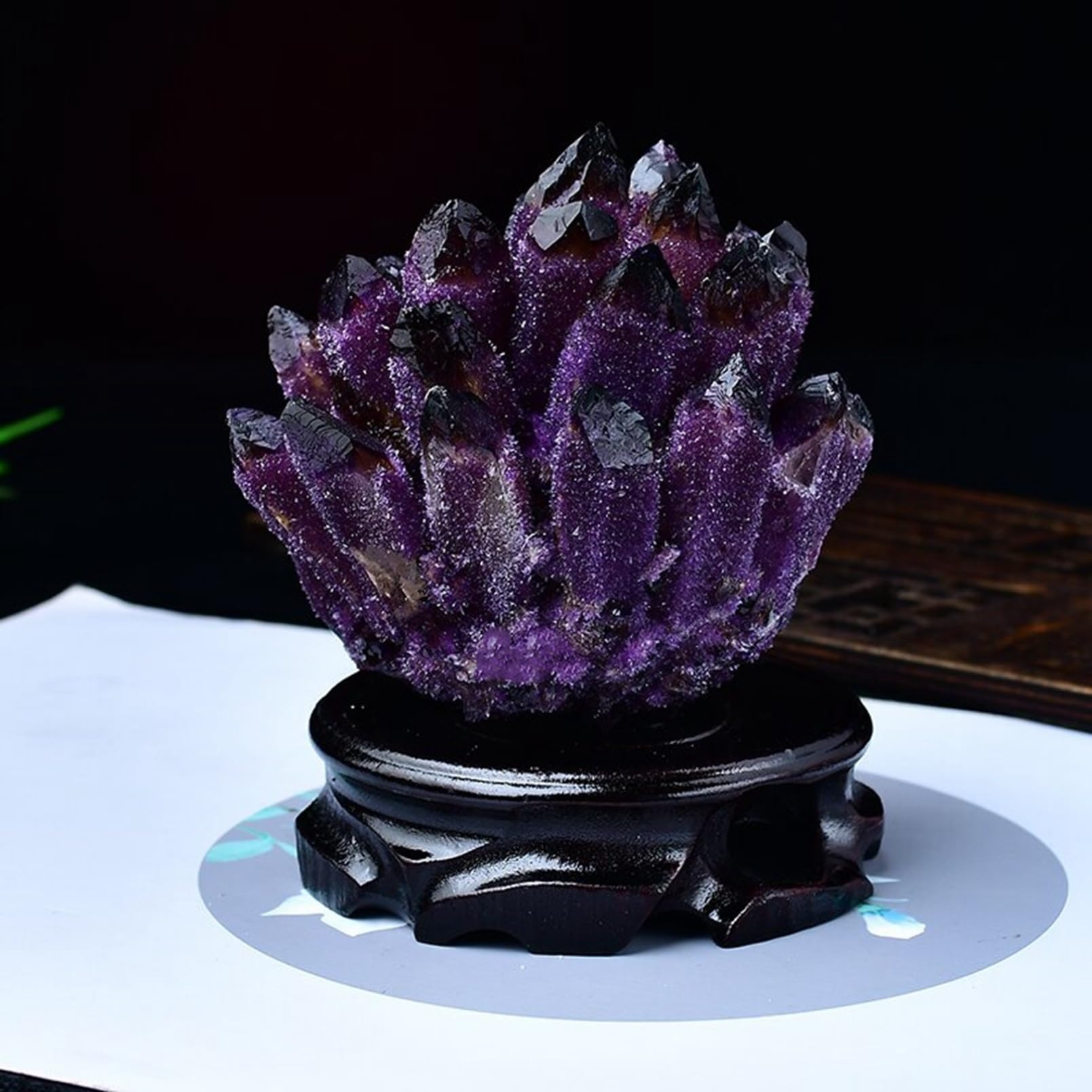 Amazon.co.jp: 紫水晶 天然石 クリスタル 天然水晶 置物 天然石 六角柱 