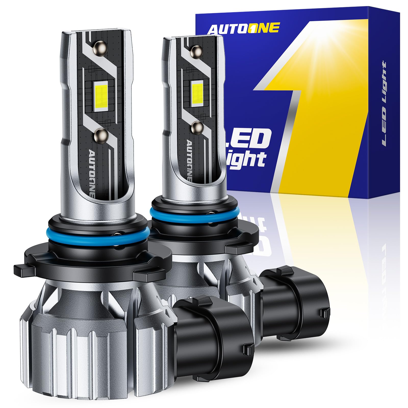 AUTOONE H10/9145/9140 LED Fog Light, 20000LM 6000K White H10 Fog Bulb or DRL, Wireless, Easy Installation, IP68, Pack of 2