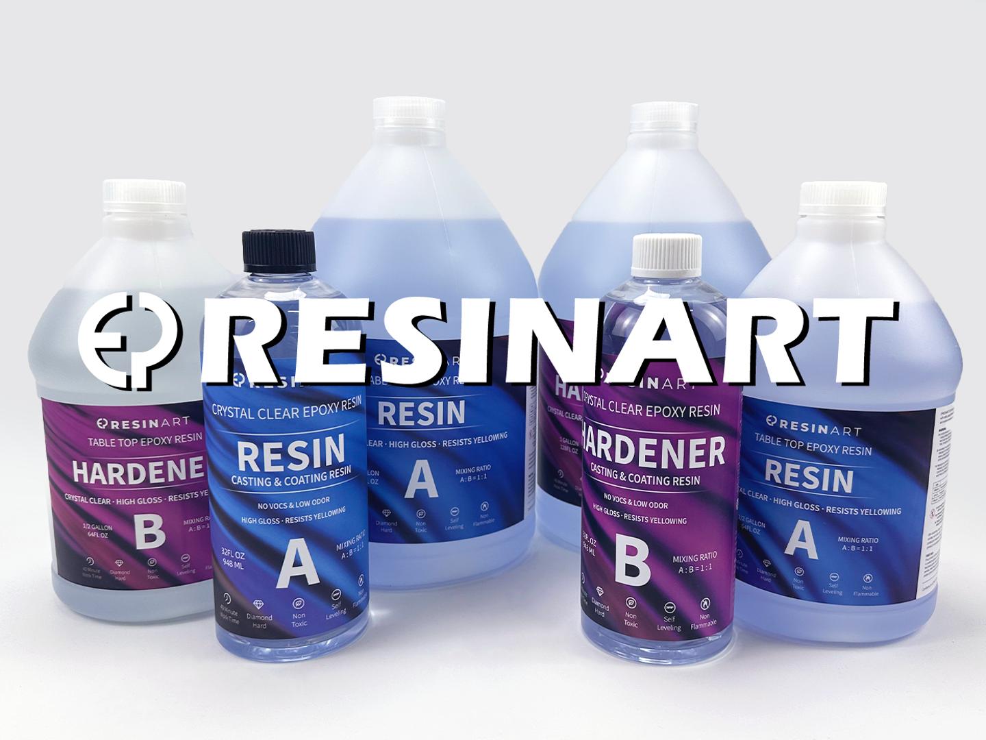 Epoxy Resin Super Clear 2 Gallon Kit | 1:1 Resin And Hardener For High Gloss Coatings | For Bars, Table Tops, Flooring, Art, Bonding, Filling, Casting | Safe For Wood, Metal, Stone
