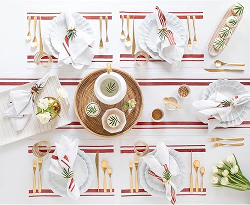 Miniatura 7 de Solino Home - Manteles individuales y servilletas francesas, a rayas y de granja