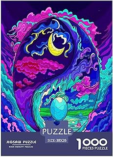 Comprar Yin-Yang Puzzle De 1000 Piezas Juguete De Reto Adultos Y Niños Colorido para Diversión Familiar Reto EduGatoivo Regalo De Decoración para El Hogar 38x26cm/1000pcs