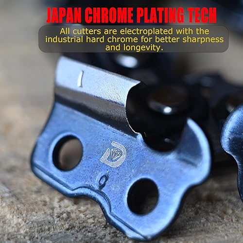 Miniatura 7 de 3 cadenas de sierra de poste de 8 pulgadas para Sun Joe SWJ800E SWJ806E SWJ802E, cadena de repuesto de 8 pulgadas para WEN 4019-38 pulgadas - 0.050