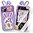 Luyiilo Kids Smart Phone Toys for Girls,Easter Gift for Kids Toys for 3-9 Girls Mini Smart Phone Toys with 2.8 Touchscreen 16 Learning Games Dual Camera Music Player, 8G SD Card