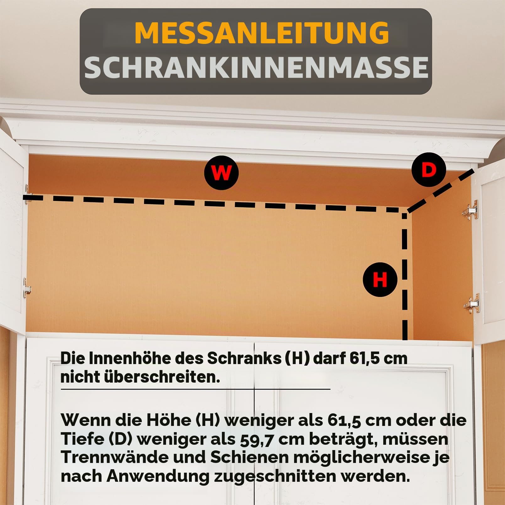 SpaceAid Trennwände für Schränke, Bambus, Küche, Kekse, Backblech, Organizer für Schrank, vertikale Pfannen und Tabletts, Organizer für Speisekammer, 6 Stück