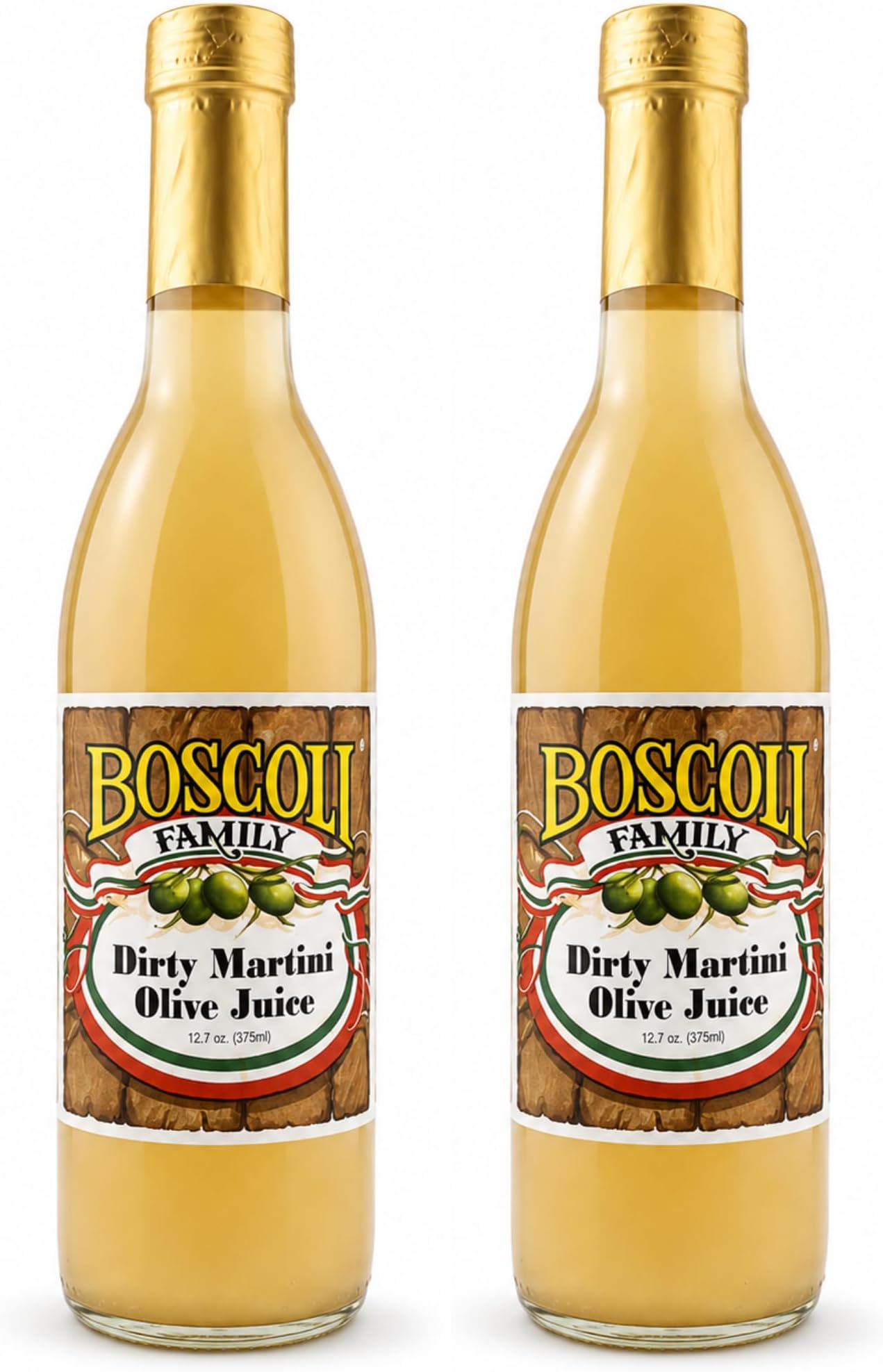 Boscoli Dirty Martini Olive Juice 12.7 ounces (Pack of 2)