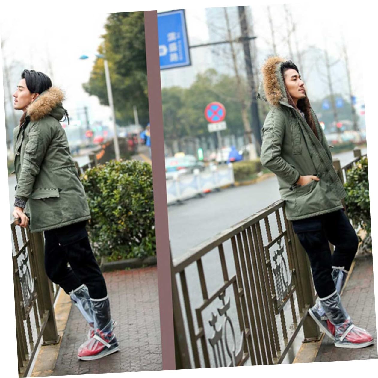 MUCKLILY Waterproof Rain Boots for Women Men Rain Shoes Covers Lightweight Cover Xl