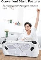 Vista 3 de Funda protectora para ASUS ROG Ally, funda de TPU para ASUS ROG Ally con soporte, incluye 2 protectores de pantalla de vidrio templado ASUS ROG