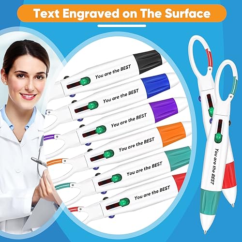 Miniatura 4 de 12 bolígrafos para enfermeras, regalos de agradecimiento, bolígrafos retráctiles multicolor, regalos de agradecimiento para enfermeras, médicos,