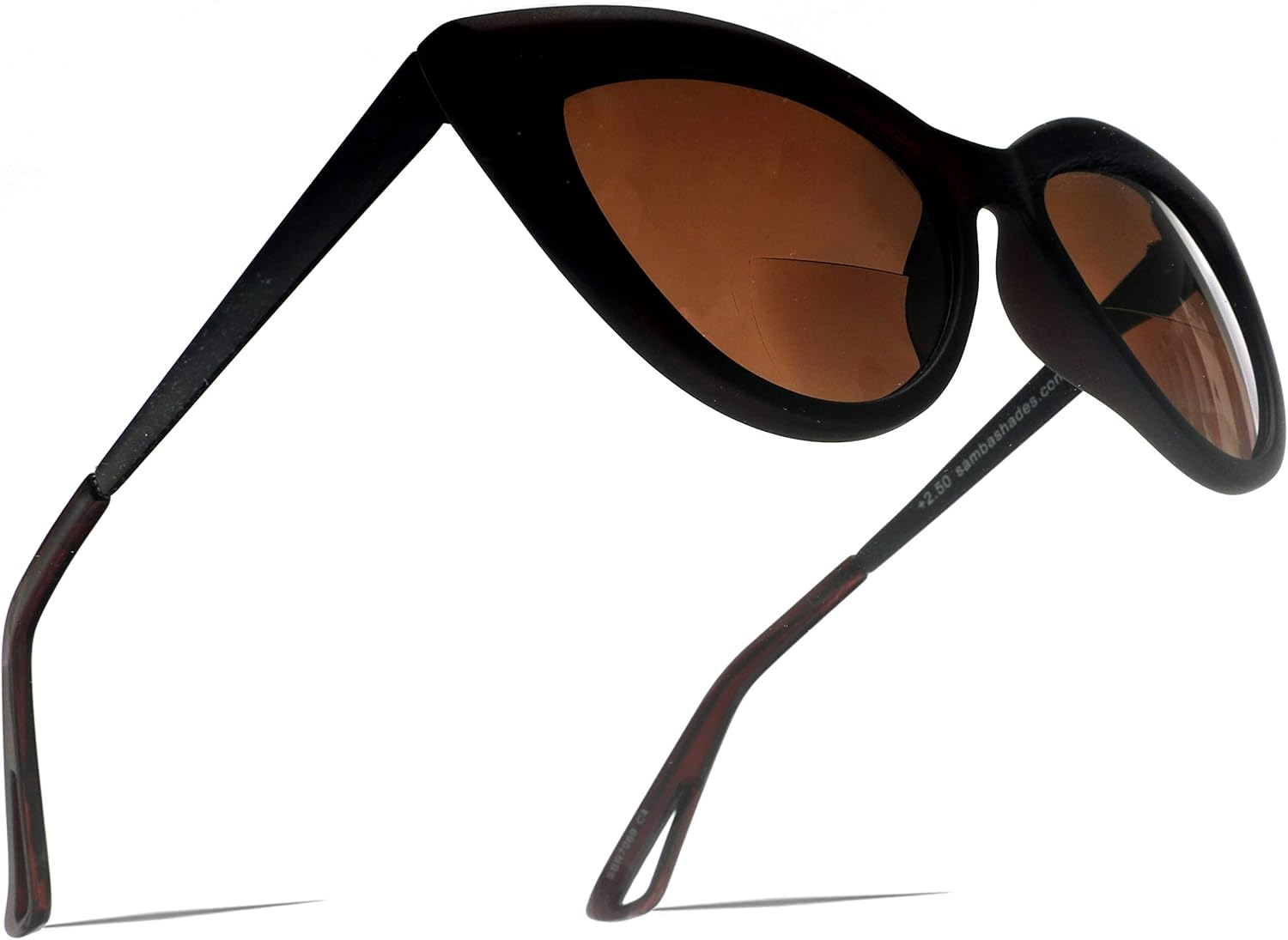 SAMBA SHADES Bifocal Built In Reading Sunglasses Fashion Cat Eye Sunglass Readers Oversized Women's CatEye Glasses