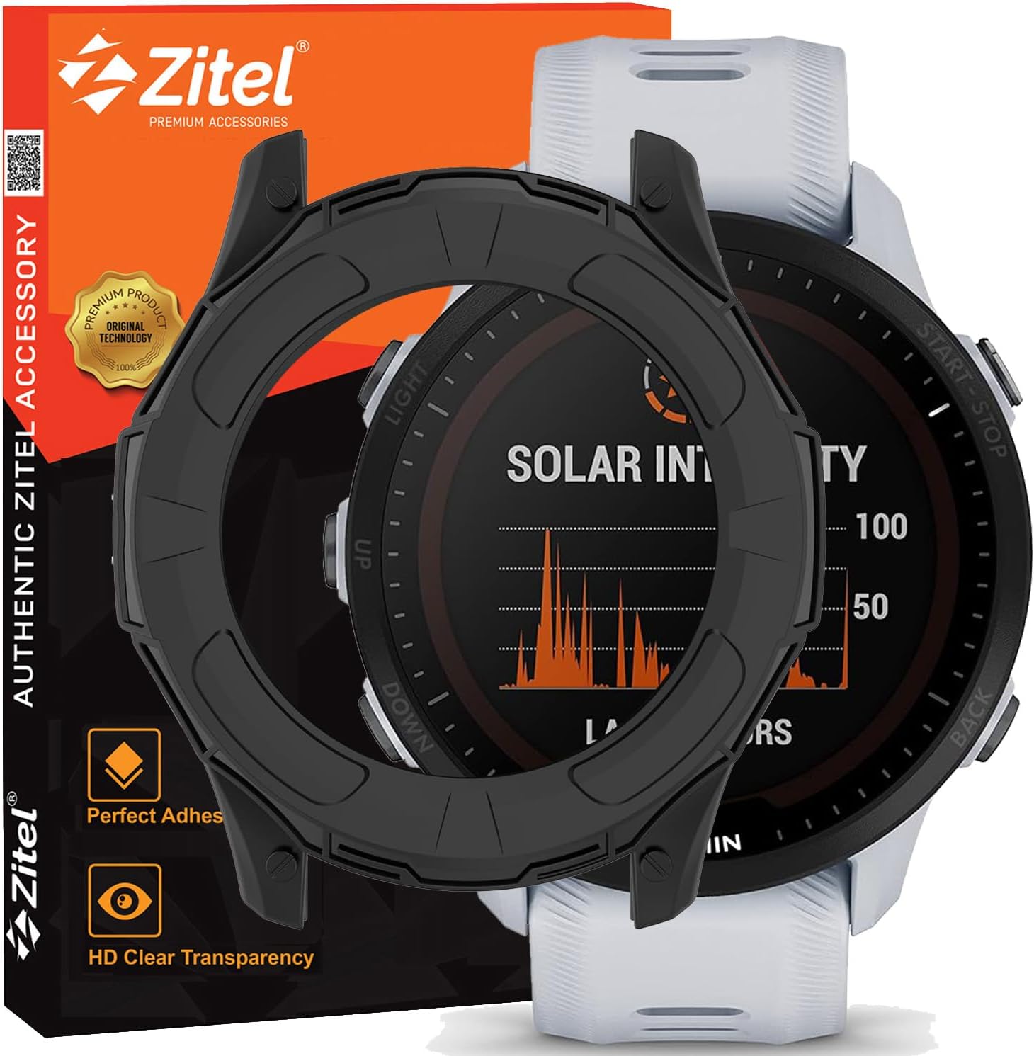 Case Compatible with Garmin Forerunner 955/955 Solar, Soft TPU Full Around Bumper Cover Shell (Without Screen Protector) - Black