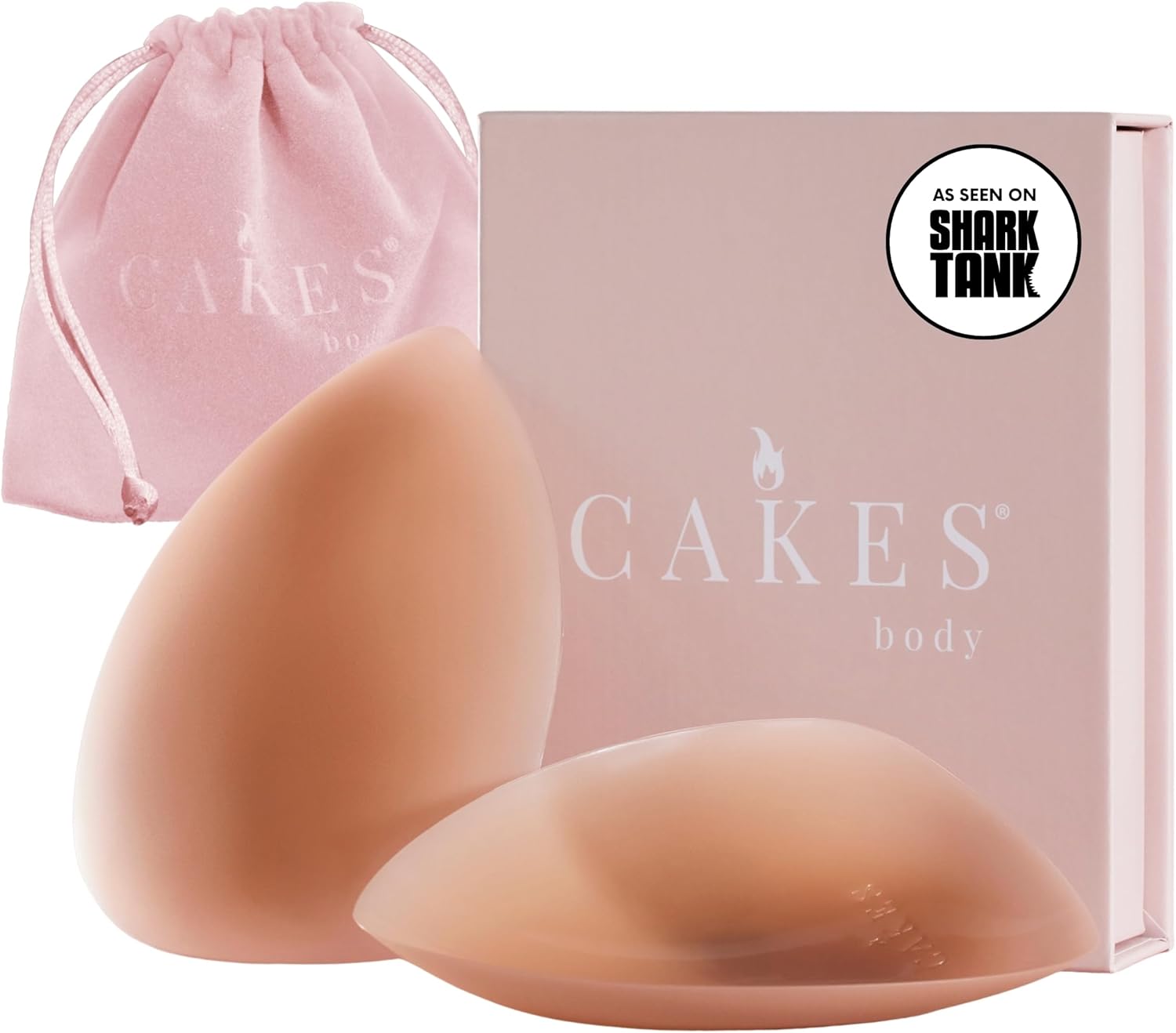 CAKES Body® grippy (Non-Adhesive) Triangle Nipple Covers for Women - Silicone Nipple Covers with Travel Pouch