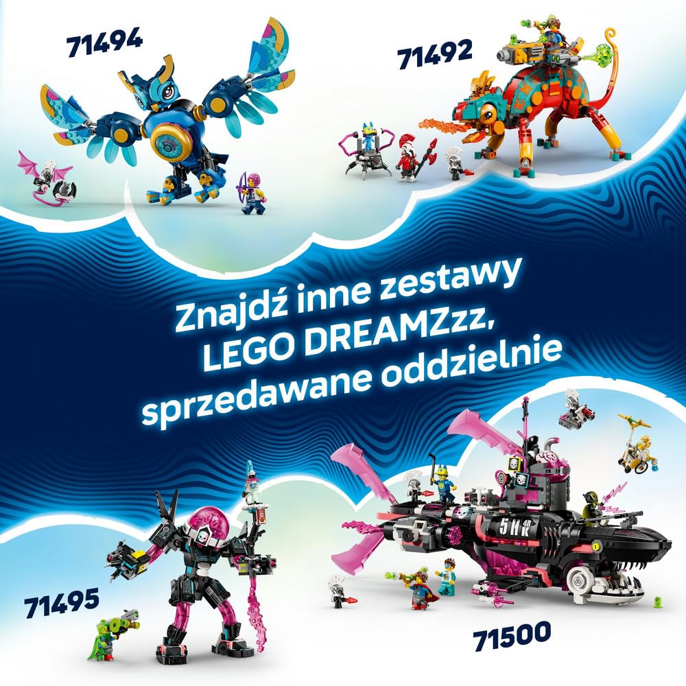 LEGO DREAMZzz Sprayowa ciężarówka Mateo 71499 | ciężarówka fantasy, zestaw klocków, prezent dla chłopca i dziewczynki 9+, kreatywna misja, 929 elementów