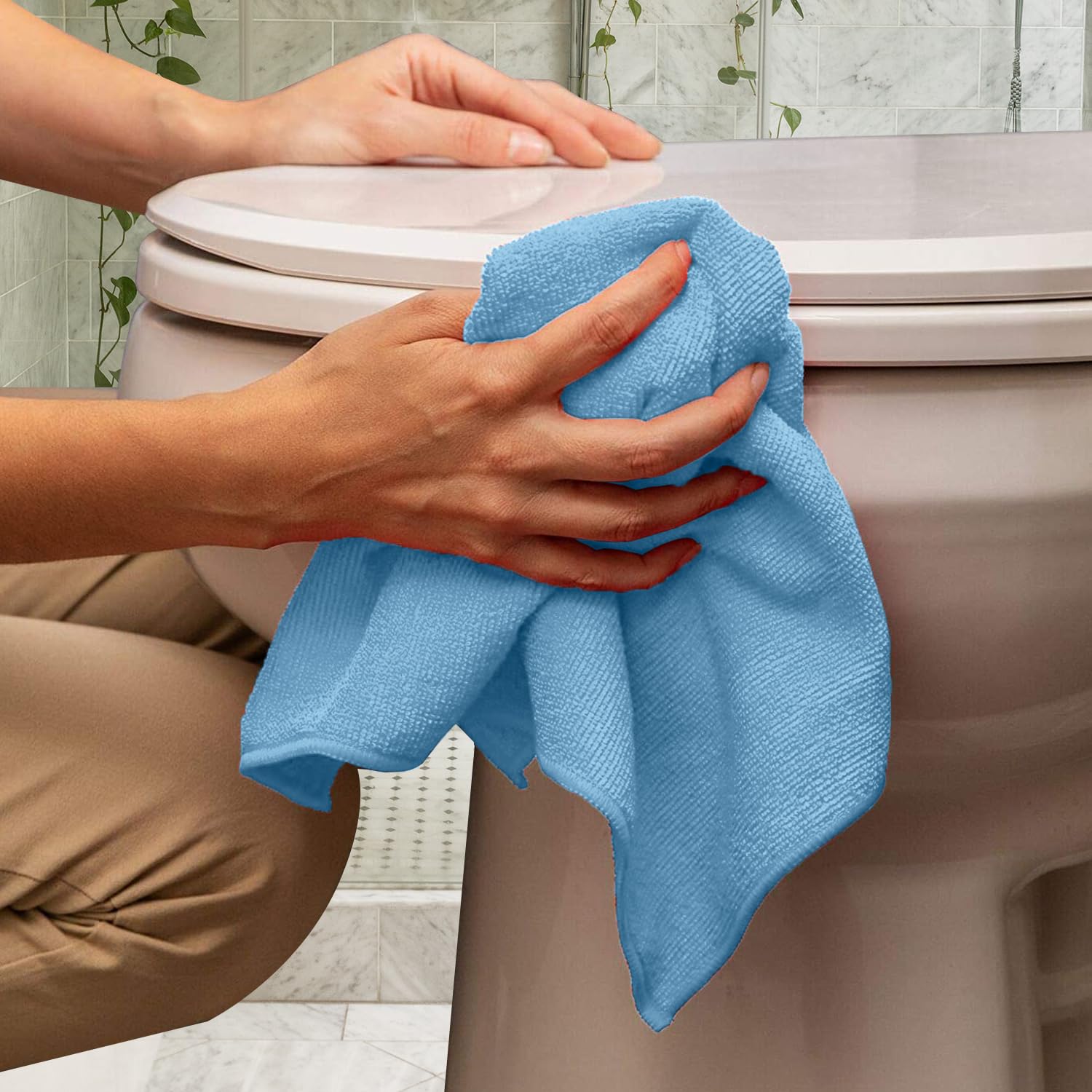 Avalon Towels Mikrofaser-Reinigungstücher (Vorteilspackung), Größe 40,6 x 40,6 cm, sehr saugfähige Reinigungstücher, fusselfreie Reinigungstücher, wiederverwendbar und waschbar, Mikrofaser-Handtücher