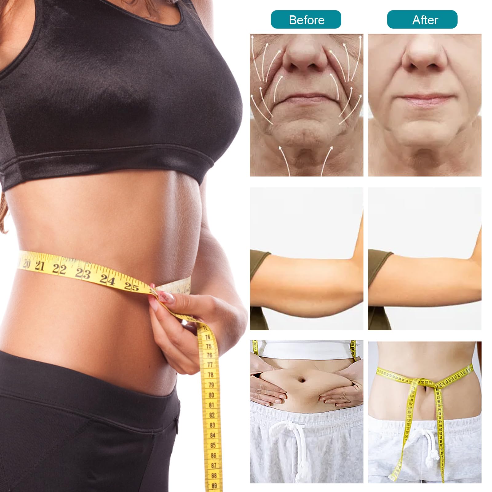 Appareil de massage radiofréquence 80K à cavitation ultrasonique, masseur anti-cellulite, masseur cutané, masseurs électriques pour bras, taille, jambes, hanches et visage