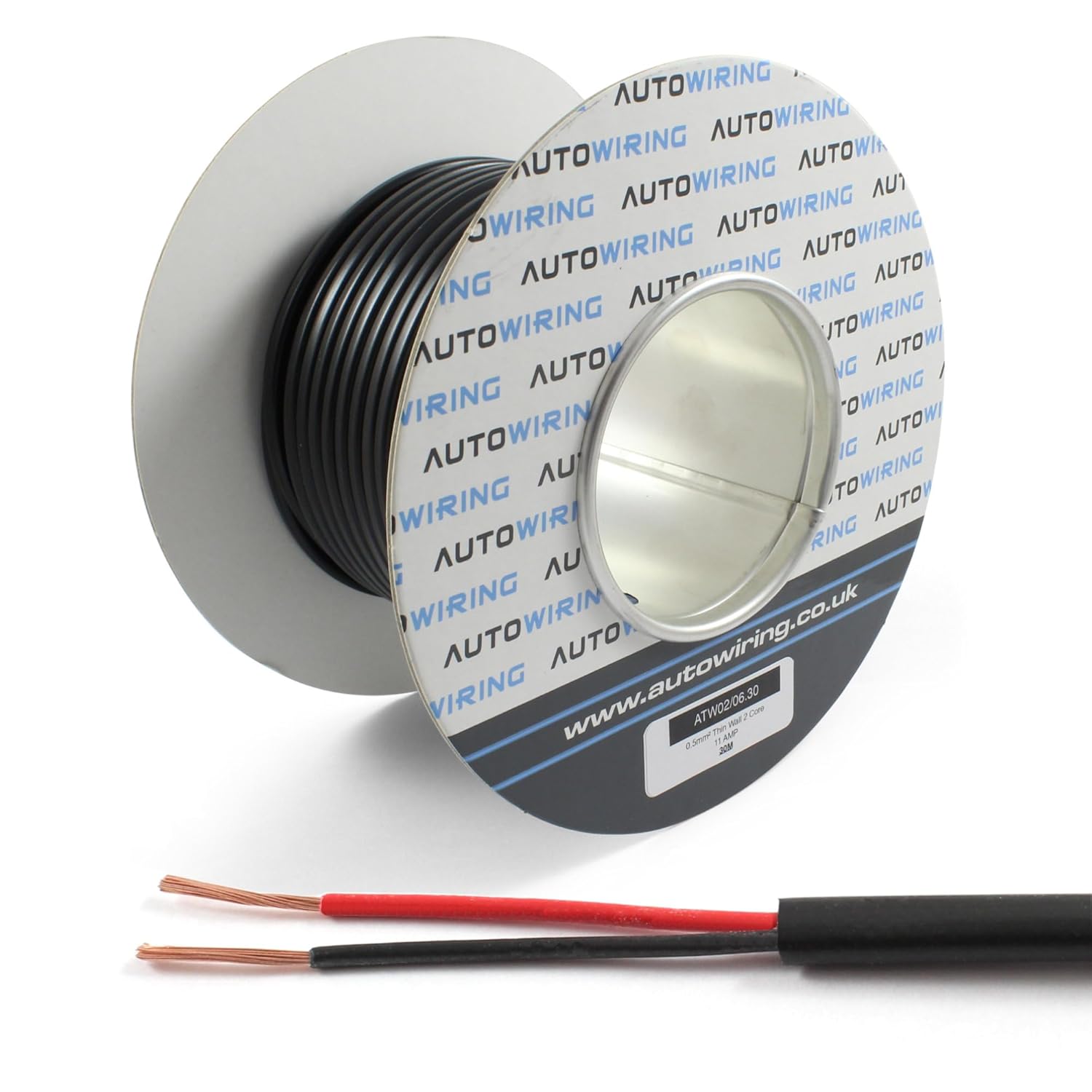Automotive FLAT Twin 2 Core Cable 12v 24v Thin Wall Wire (11 AMP Rated 0.5mm² 20 AWG) 10/30/100 Metre (30M Roll) Automotive FLAT Twin 2 Core Cable 12v 24v Thin Wall Wire (11 AMP Rated 0.5mm² 20 AWG) 10/30/100 Metre (30M Roll)