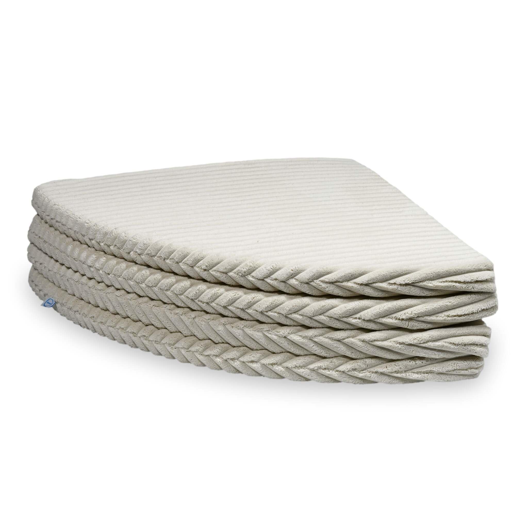 Mimii Baby Spielmatte 160 cm Rund Faltbar waffel beige - Große Krabbelmatte aus Schaumstoff - Bodenmatte Kinderzimmer - Spielteppich Baby - Sicher & Waschbar