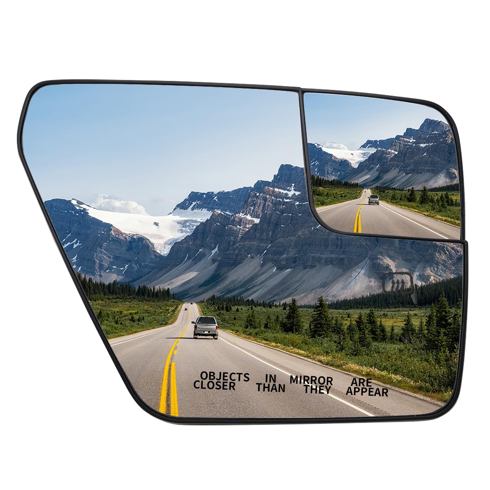 Right Passenger Side Mirror Replacement for Ford F150 2022 2023 - Right Side Mirror Glass, Rear View Mirrors Glass with Power Heated