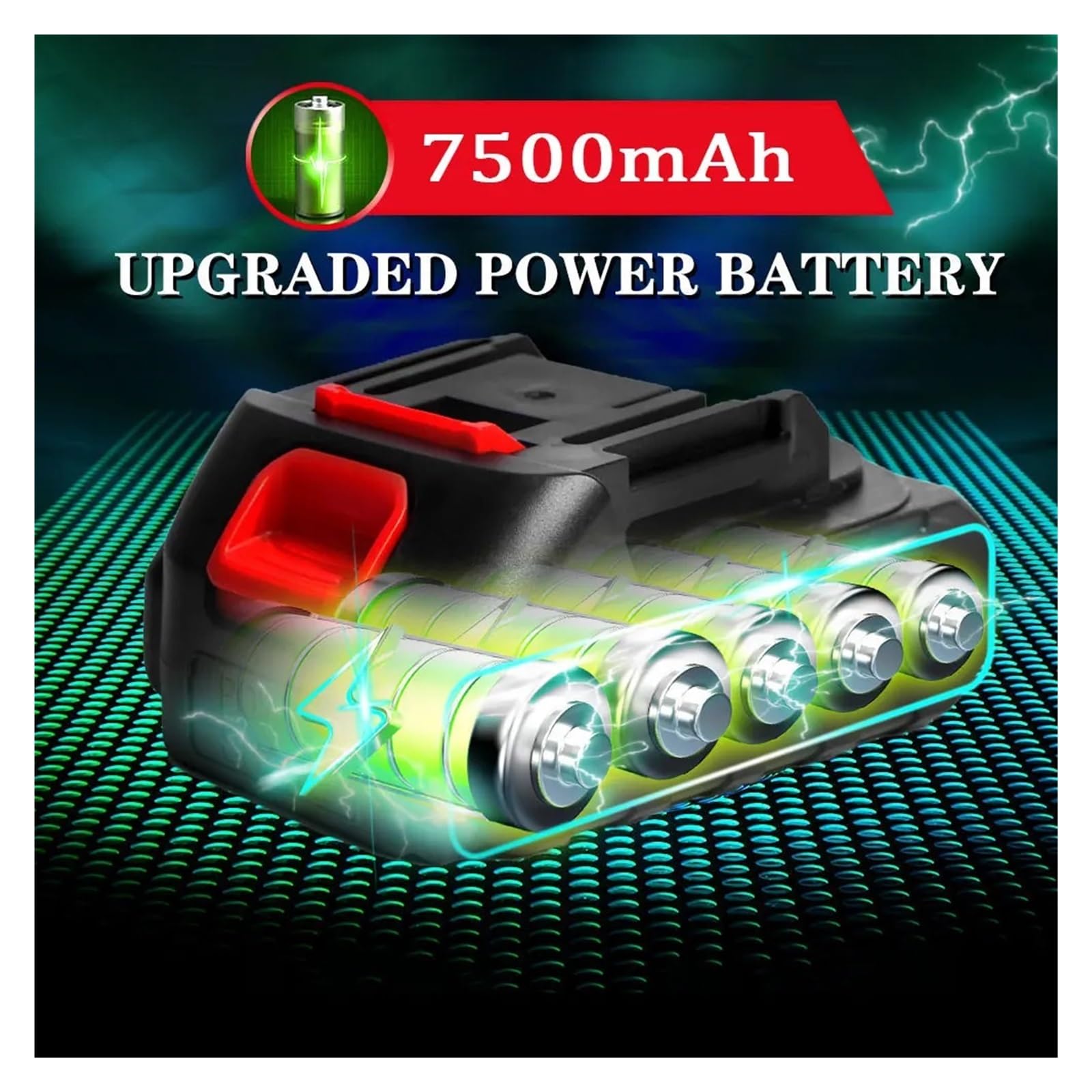 Batteria Ricaricabile Agli Ioni Di Litio Da 18 V Ad Alta Capacità Con Indicatore Di Batteria, Compatibile Con Makita, Batteria For Utensili Elettrici Senza Fili EUPlug(1 Battery)