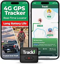 Tracki 2024 Modelo Mini Rastreador GPS Em Tempo Real. Cobertura Completa Em Todo O Mundo Para Veículos Crianças E Cães. Dispositivo Pequeno De Rastreamento Magnético Portátil. Taxa Mensal Obrigatória