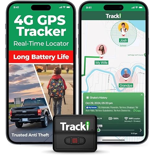 Tracki GPS Tracker for Vehicles – Real-Time 4G LTE Assets & Car Tracking Device with App, Magnetic Mount, Compact Design, Worldwide Coverage – iOS & Android (Subscription Required)