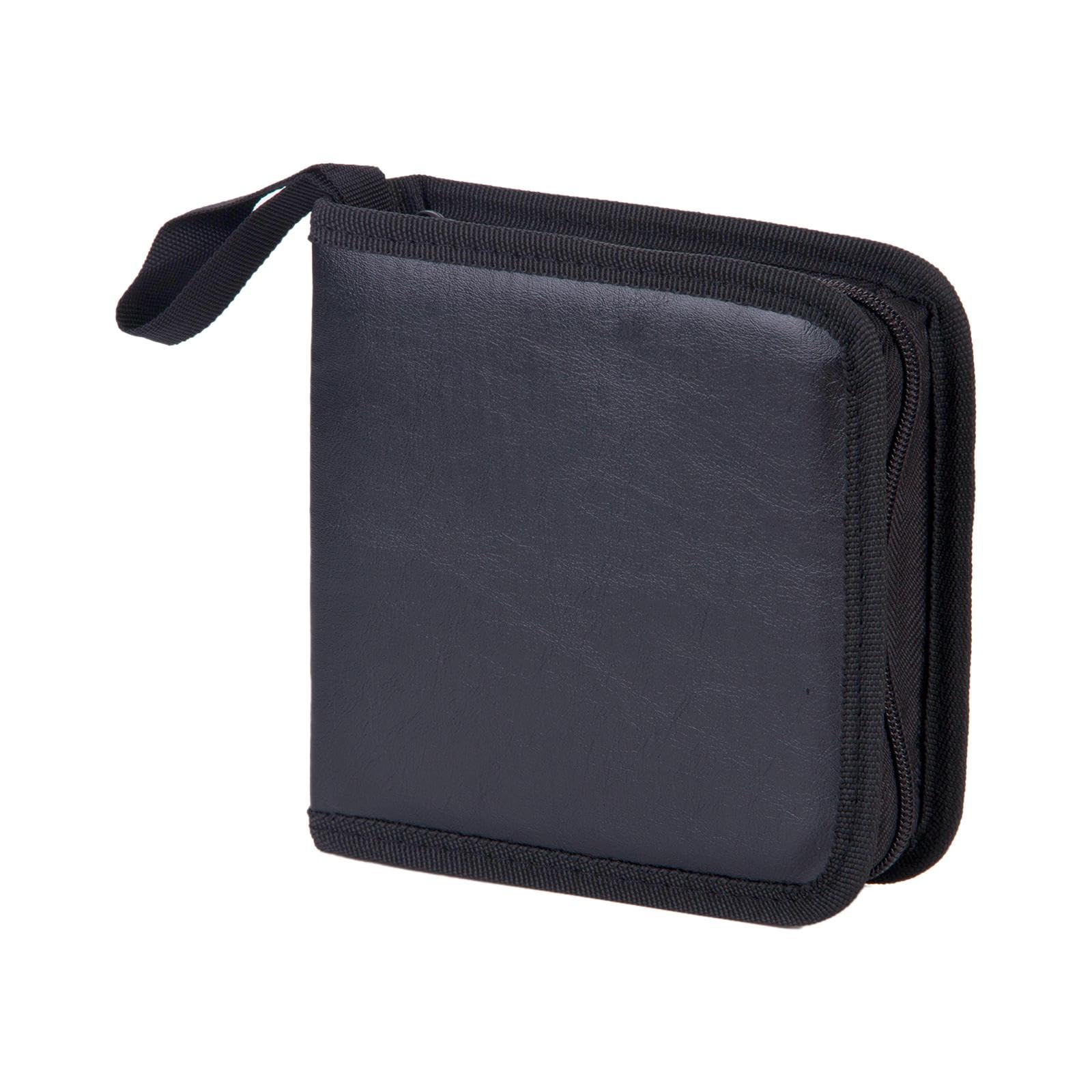 Lot de 10 étuis pour CD/DVD en cuir PU pour voiture, maison et voyage
