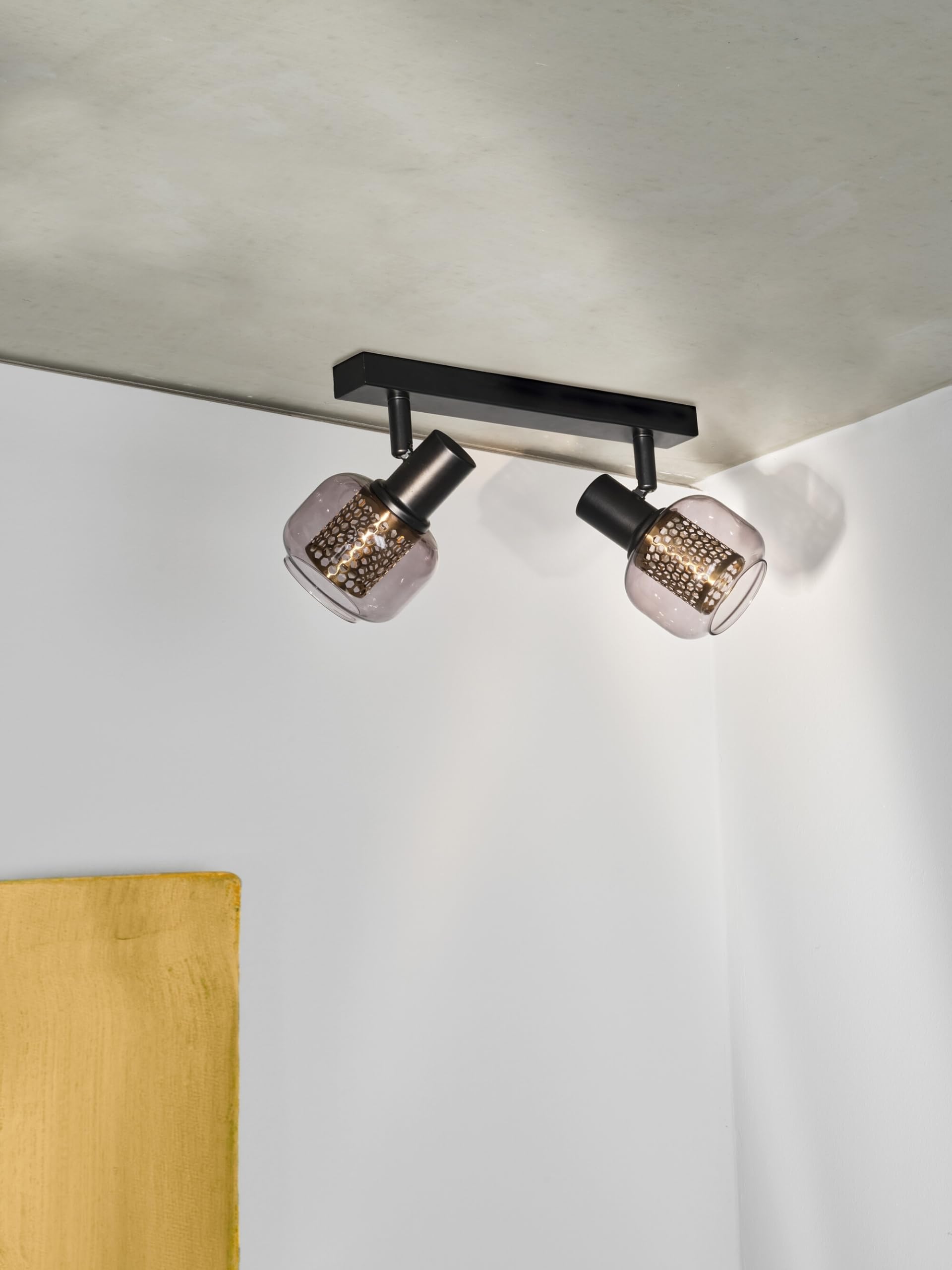 Osram DECOR Spot Firefly lampa ścienna, 2 x 2,8 W, E14, 500 lm, 2700 K, ciepła biel, możliwość ściemniania, IP20, metal/szkło, czarna, LED w zestawie i wymienna